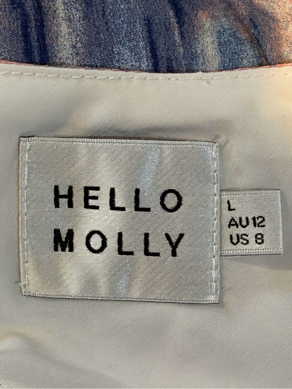HELLO MOLLY Full Time Glam Watercolour Midi Dress Size L / US 8 - Picture 8 of 10